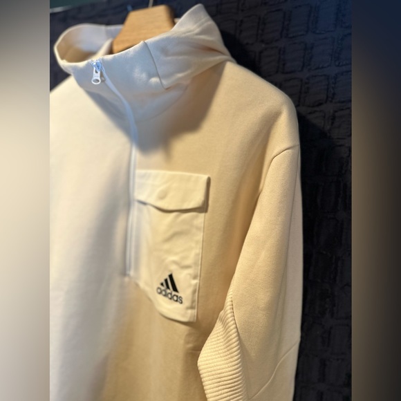 NWT! Adidas Designed for Gameday Hoodie Men Size M HN0408 Wonder White - Picture 10 of 16